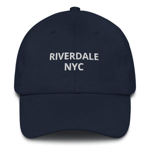 Dad hat with RiverdaleNYC in front and logo on the back