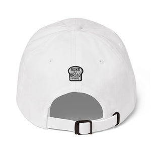 Dad hat(white) with "RiverdaleNYC" in front and logo on the back