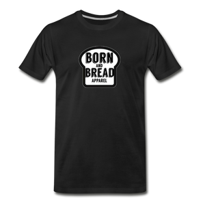 Men's Black Premium T-Shirt with Born and Bread Apparel logo in front - black
