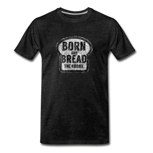 Men's Premium T-Shirt with Born and Bread "The Bronx" in the front - charcoal gray