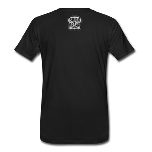 Men's Premium T-Shirt with "Brooklyn" in front and logo on the back - black
