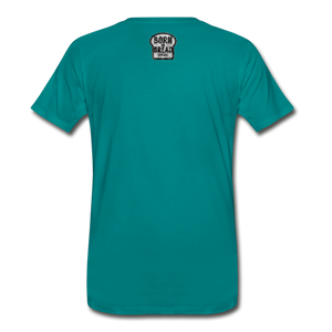 Men's Premium T-Shirt with "RiverdaleNY" in front and logo on the back - teal