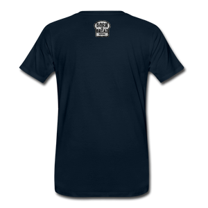 Men's Premium T-Shirt with "The Bronx" in front and logo on the back - deep navy